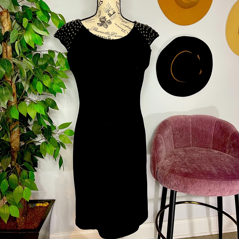 Classic black dress.